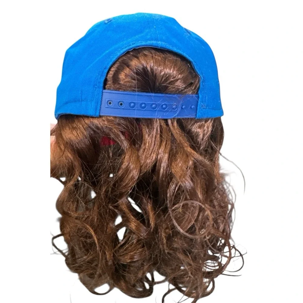 USA Mullet Hat Brown‎ Wig Merica Redneck 4th of July All American Costume